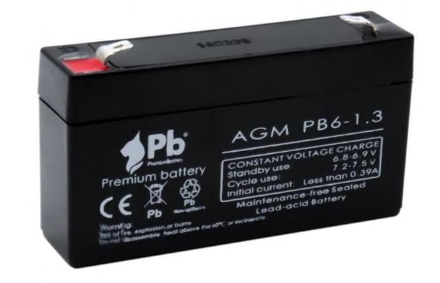 Imagen de Batería Premium Battery PB6-1,3 AGM Estacionaria