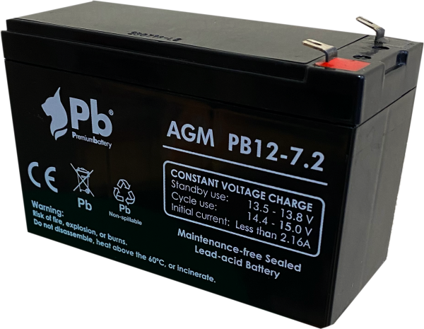 Imagen de Batería Premium Battery PB12-7,2 AGM Estacionaria