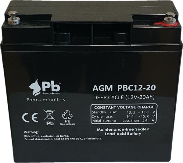 Imagen de Batería Premium Battery PBC12-20 AGM Ciclica