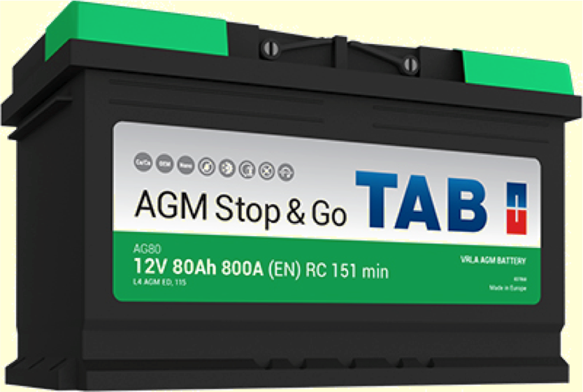 Imagen de BATERÍA TAB AG80 START-STOP AGM