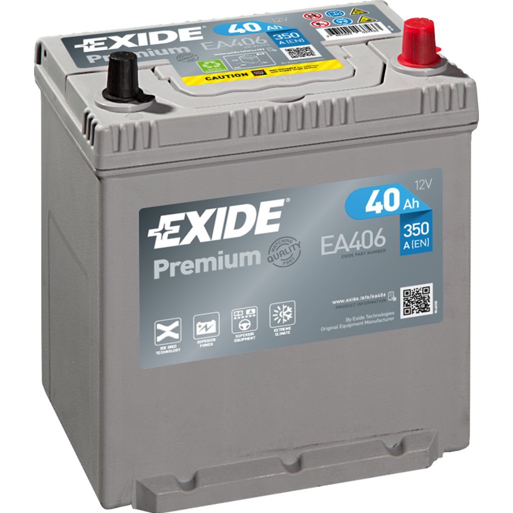 Imagen de Batería EXIDE EA406 (equivale a TUDOR TA406) Premium Carbon Boost 