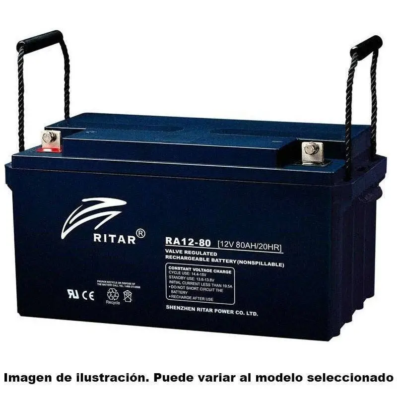 Imagen de Batería RITAR RA12-80A AGM Long Life