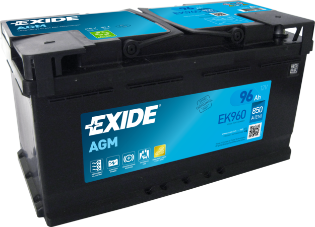 Imagen de Batería EXIDE EK960 Start-Stop AGM (equivale a TUDOR TK960)