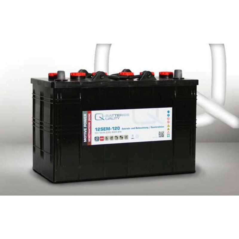 Imagen de BATERÍA Q-BATTERIES Semitracción 12SEM-120 12V 120Ah