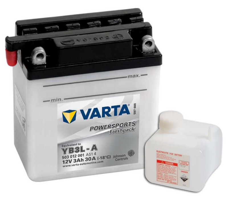 Imagen de BATERÍA VARTA Powerports SLI Freshpack YB3L-A 12V 3Ah