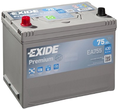 Imagen de Batería EXIDE EA755 (equivale a TUDOR TA755) Premium Carbon Boost 