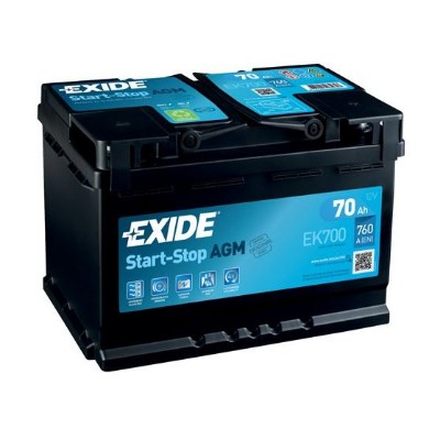 Imagen de Batería EXIDE EK700 Start-Stop AGM (equivale a TUDOR TK700)