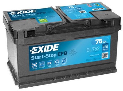 Imagen de Batería EXIDE EL752 (equivale a TUDOR TL752) Start-Stop EFB