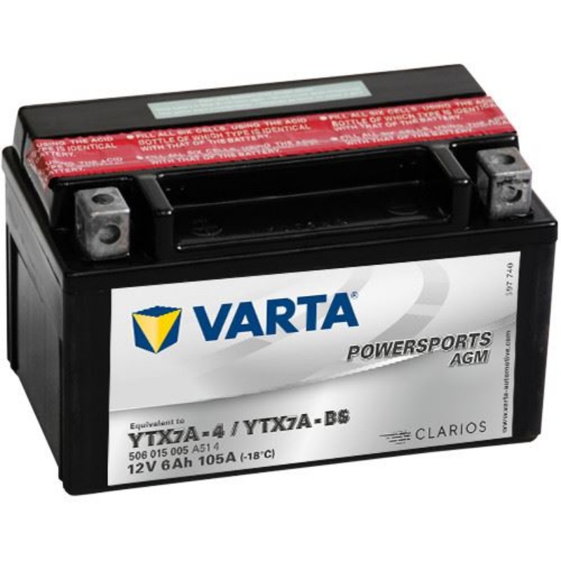 Imagen de BATERÍA VARTA Powersports AGM YTX7A-BS 12V 6Ah