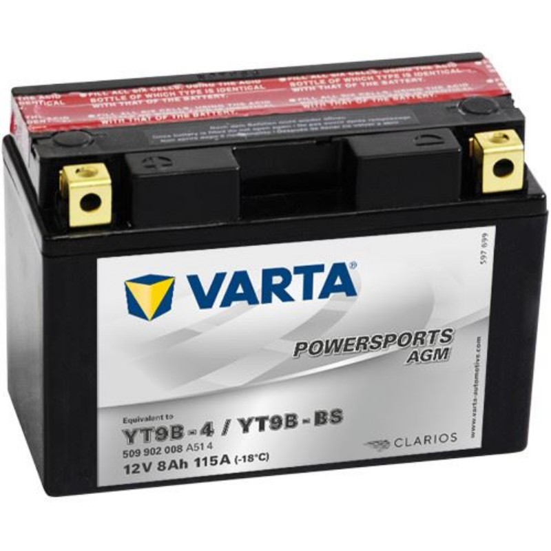 Imagen de BATERÍA VARTA Powersports AGM YT9B-BS 12V 8Ah