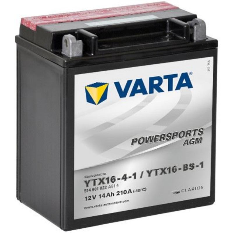 Imagen de BATERÍA VARTA Powersports AGM YTX16-BS-1 12V 14Ah