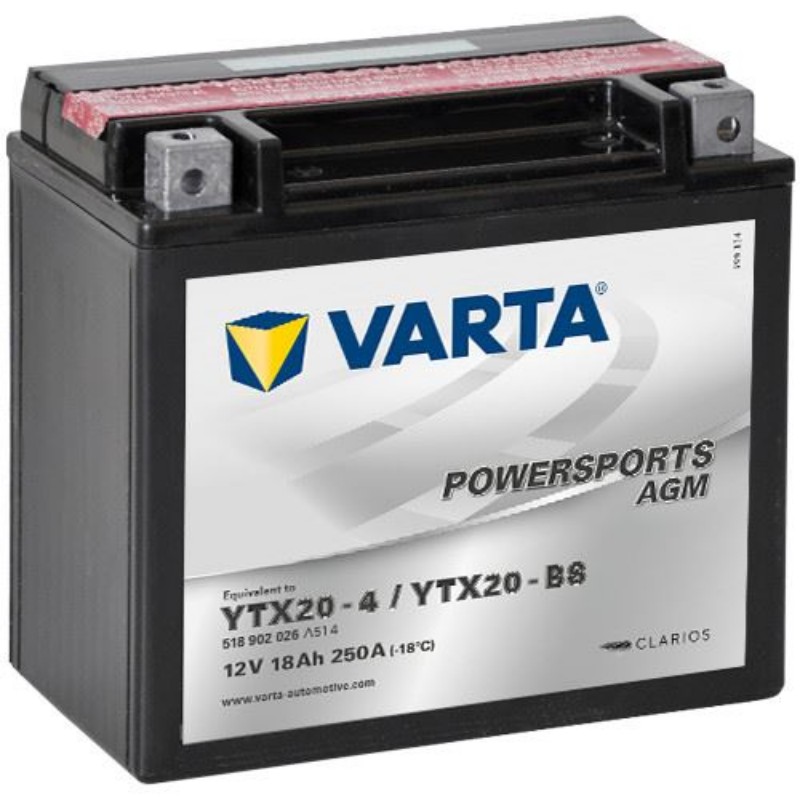 Imagen de BATERÍA VARTA Powersports AGM YTX20-BS 12V 18Ah