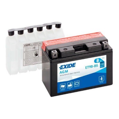 Imagen de BATERÍA EXIDE AGM ET9B-BS 12V 8Ah
