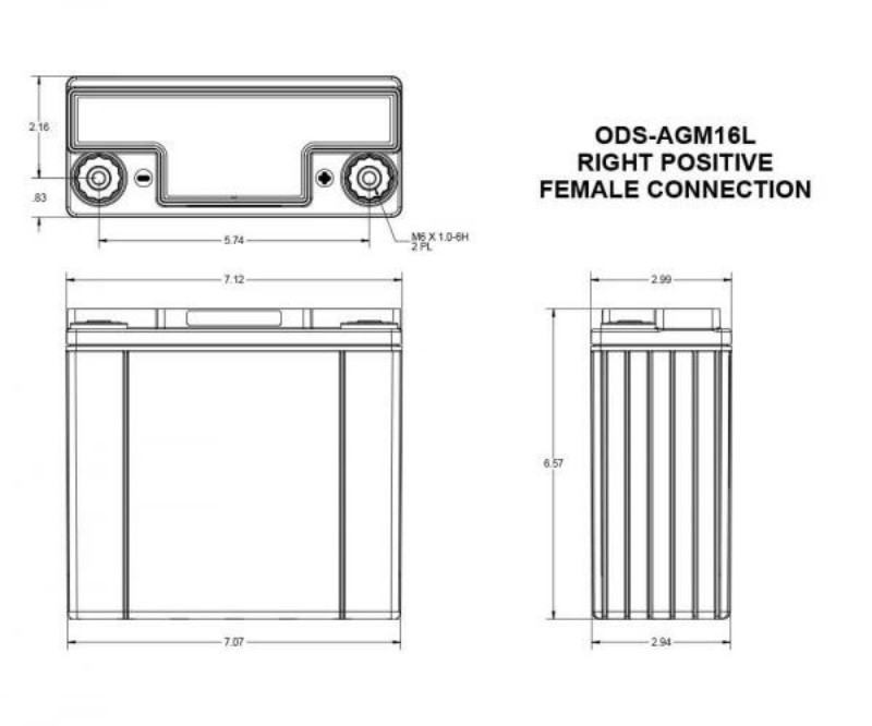 Imagen de BATERÍA ODYSSEY MOTORSPORTS  PC680 12V 16Ah