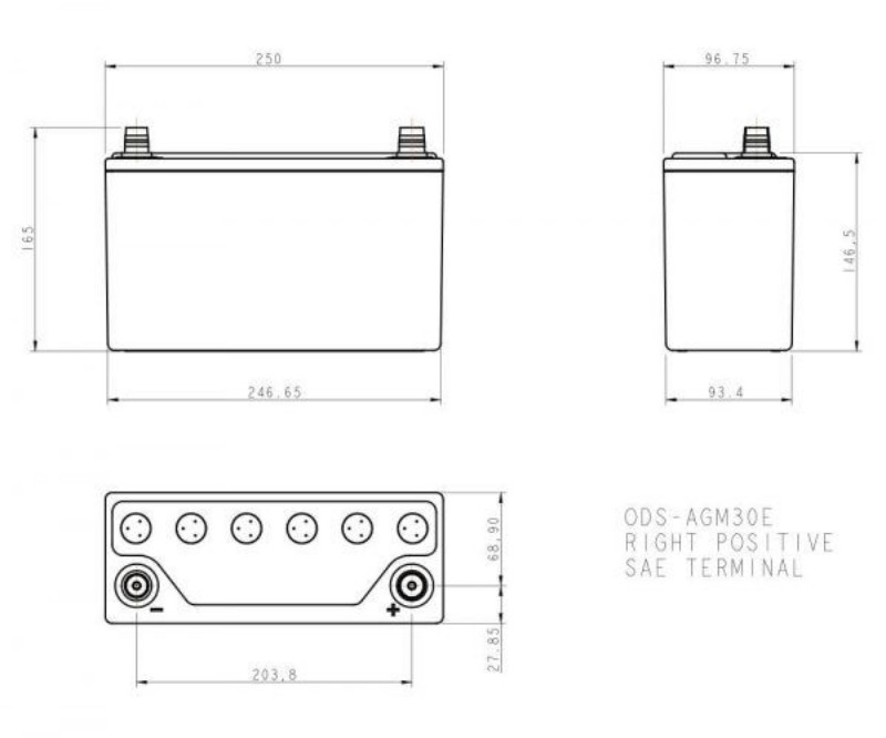 Imagen de BATERÍA ODYSSEY MOTORSPORTS  PC950 12V 34Ah