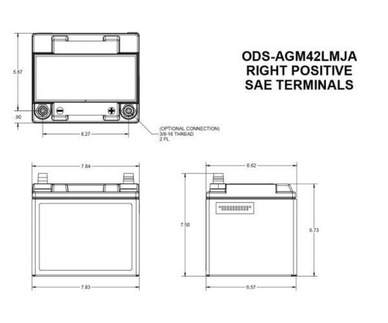Imagen de BATERÍA ODYSSEY PC1200MJ Motorsports 42Ah 540A AGM