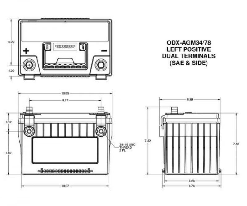 Imagen de BATERÍA ODYSSEY PC1500F Extreme 68Ah 850A AGM