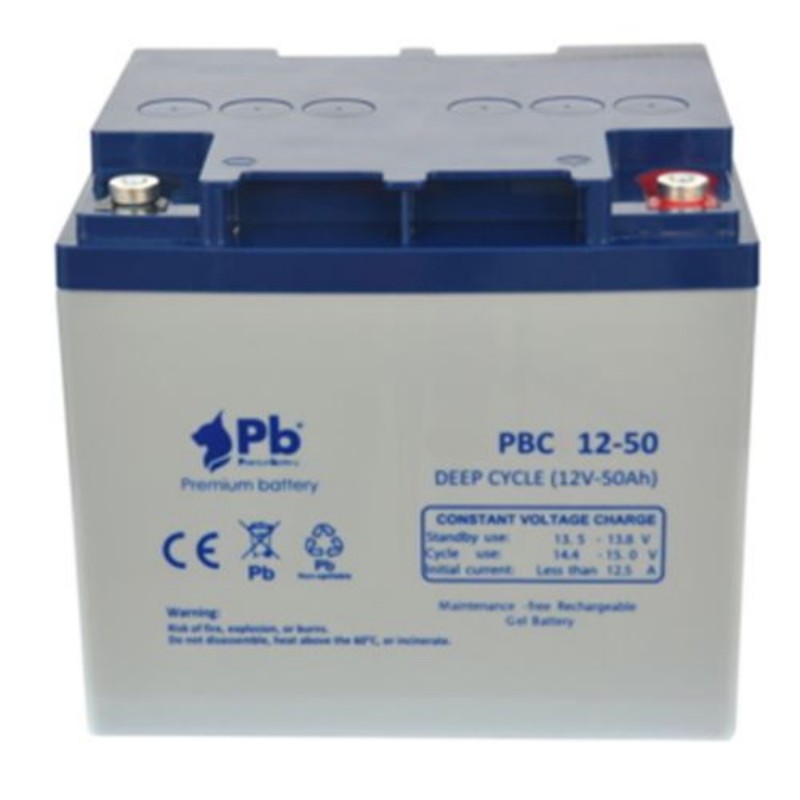 Imagen de BATERÍA PREMIUM BATTERY AGM Ciclica PBC12-50 12V 50Ah