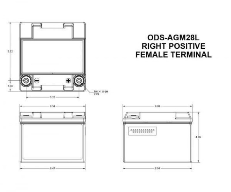 Imagen de BATERÍA ODYSSEY MOTORSPORTS  PC925 12V 28Ah