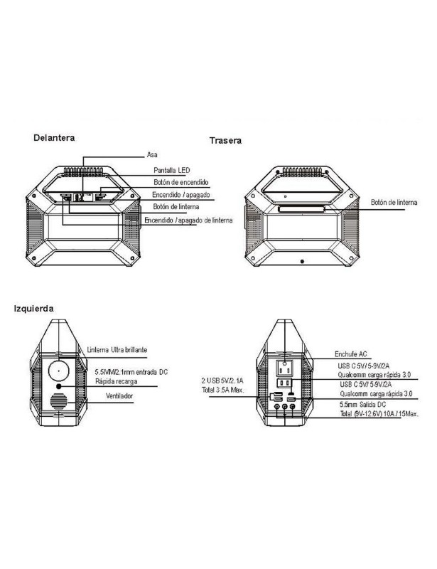 Imagen de BATERÍA KAISE Portátil Litio-Ión S365 11,1V 14Ah