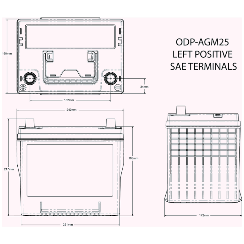 Imagen de BATERÍA ODYSSEY PC1400 Performance 59Ah 675A AGM