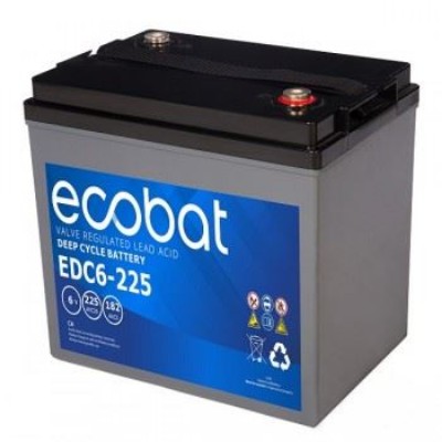 Imagen de BATERÍA ECOBAT AGM Ciclica EDC 6-225 Agm 6V 225Ah