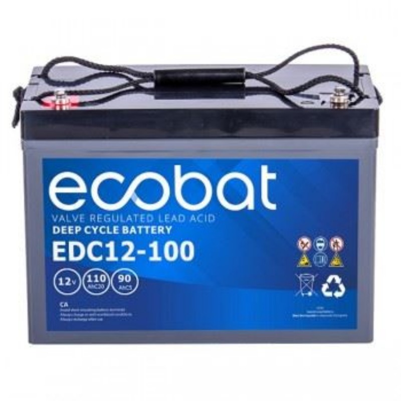 Imagen de Batería AGM 110Ah 12V ECOBAT EDC 12-100 Agm ciclo profundo