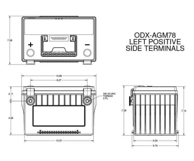 Imagen de BATERÍA ODYSSEY 78-PC1500 Extreme 68Ah 850A AGM