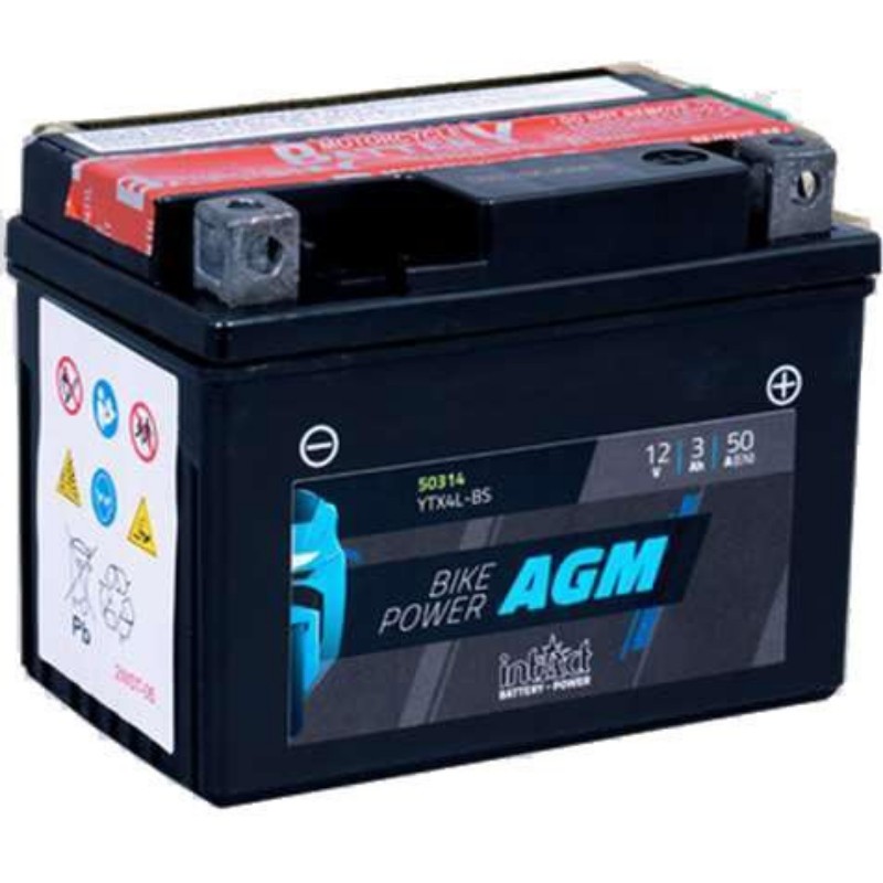 Imagen de BATERÍA INTACT AGM YTX4L-BS 12V 3Ah