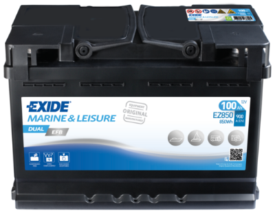 Imagen de Batería EFB 100Ah 12V EXIDE EZ850 Efb ciclo profundo marine & leisure dual