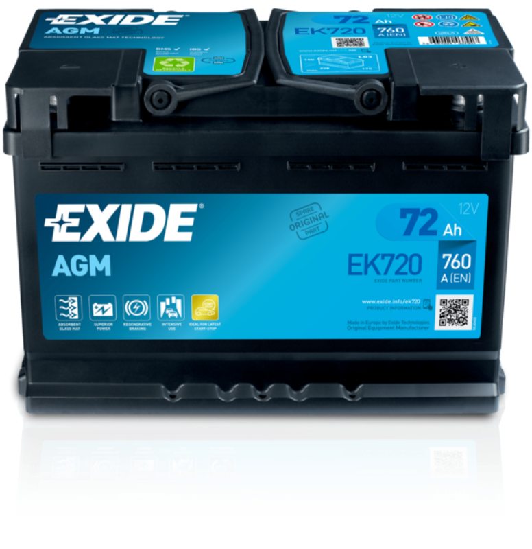 Imagen de Batería EXIDE EK720 Start-Stop AGM