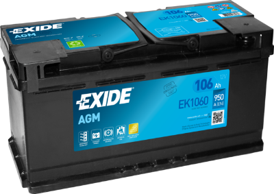 Imagen de Batería EXIDE EK1060 Start-Stop AGM (equivale a TUDOR TK1060)