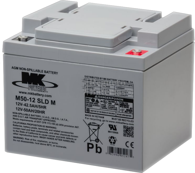 Imagen de BATERÍA MK Powered AGM Ciclica M50-12 SLD-M 12V 50Ah