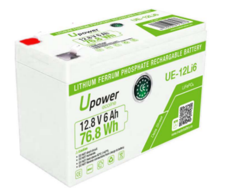 Imagen de BATERÍA U POWER Litio UE-12LI6 12,8V 6Ah