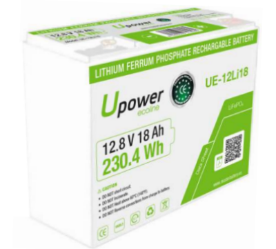Imagen de BATERÍA U POWER Litio UE-12Li18 12,8V 18Ah