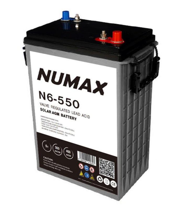 Imagen de BATERÍA NUMAX Ciclica N6-550AGM 6V 450Ah