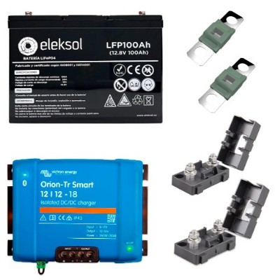 Imagen de BATERÍA ELEKSOL Litio Kit Eleksol Litio12,8V/100Ah + Orion.Tr Smart 12/12/18A 12,8V 100Ah