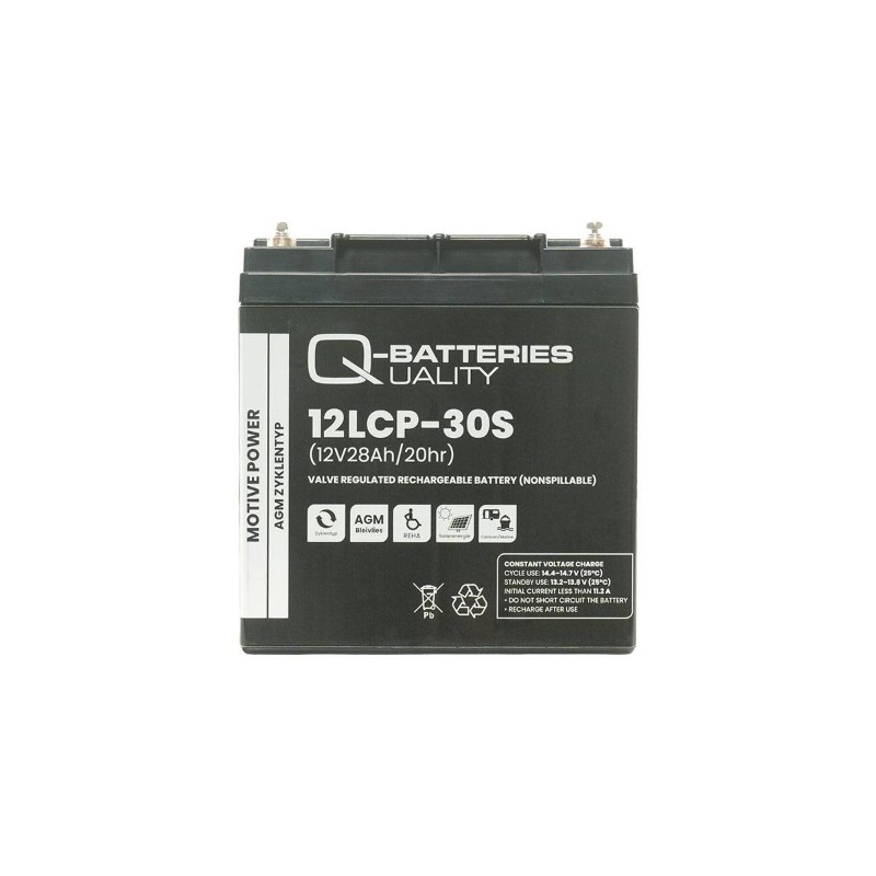 Imagen de BATERÍA Q-BATTERIES Ciclica AGM 12LCP-30S 12V 30Ah