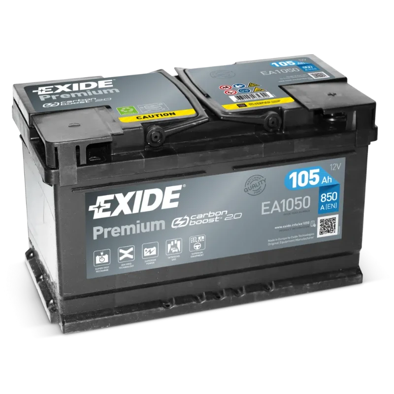 Imagen de Batería EXIDE EA1050 (equivale a TUDOR TA1050) Premium Carbon Boost
