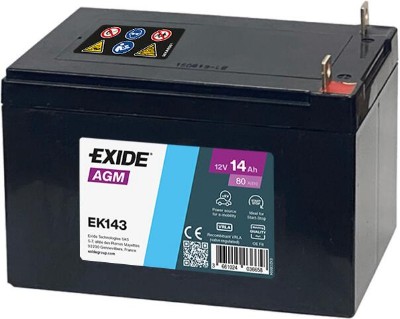 Imagen de BATERÍA EXIDE AGM Auxiliar EK143 12V 14Ah