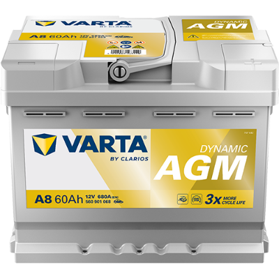 Imagen de BATERÍA VARTA A8 SILVER DYNAMIC AGM (antes VARTA D52)