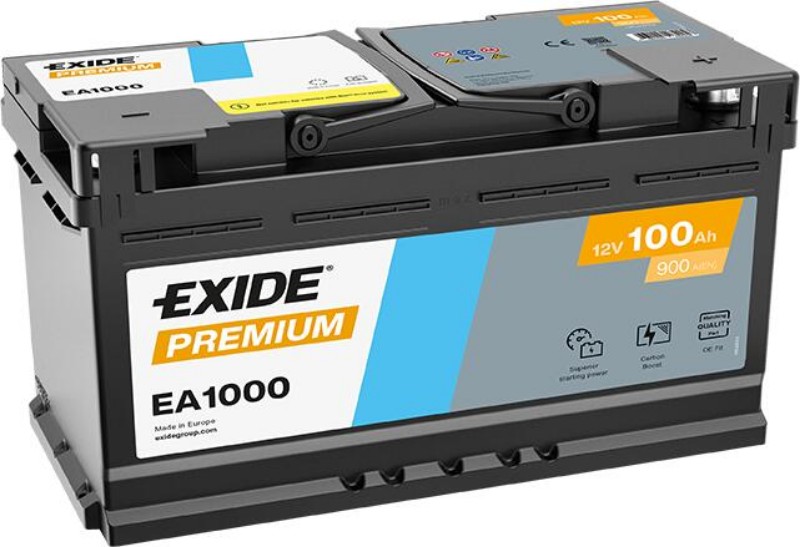 Imagen de BATERÍA EXIDE EA1000 Premium 100Ah 900A Carbono