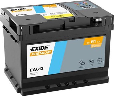 Imagen de BATERÍA EXIDE EA612 Premium 61Ah 600A Carbono
