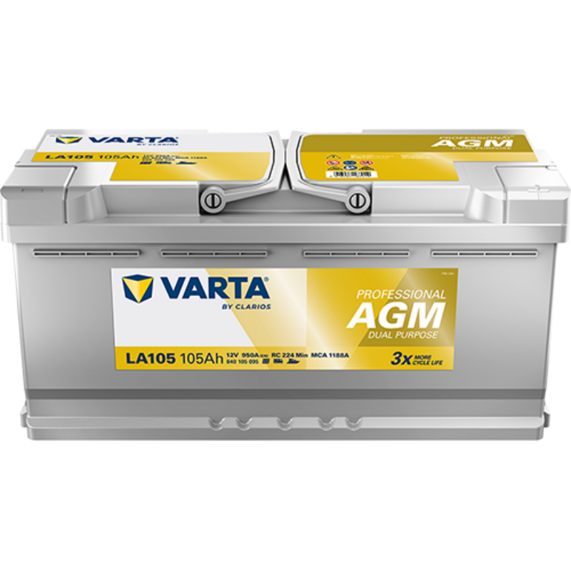 Imagen de Batería AGM 105Ah 12V VARTA LA105 ciclo profundo professional dual purpose