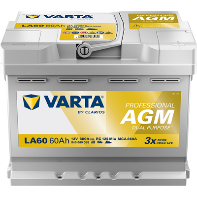 Imagen de Batería AGM 60Ah 12V VARTA LA60 ciclo profundo professional dual purpose