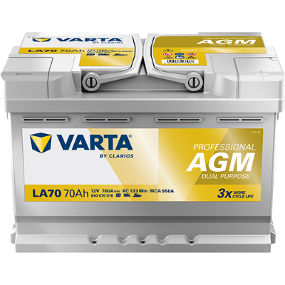 Imagen de Batería AGM 70Ah 12V VARTA LA70 ciclo profundo professional dual purpose