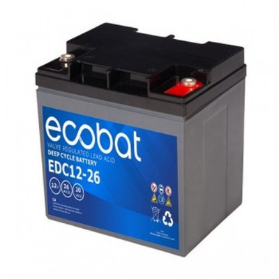 Imagen de BATERÍA ECOBAT AGM Ciclica EDC 12-26 Agm 12V 26Ah