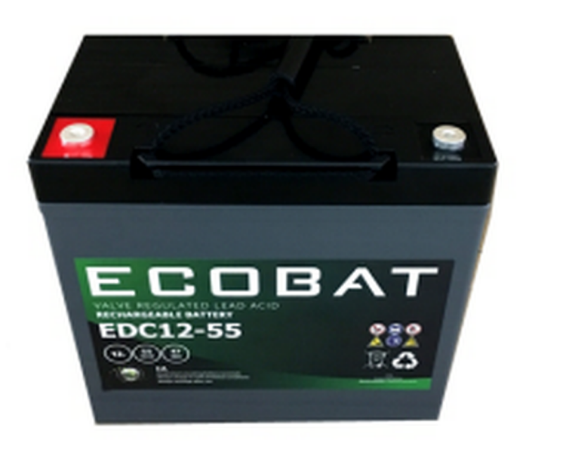 Imagen de BATERÍA ECOBAT AGM Ciclica EDC 12-55 Agm 12V 55Ah