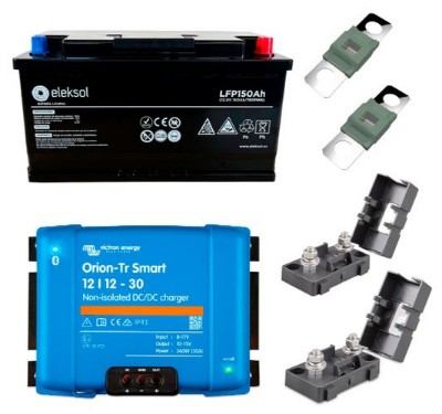 Imagen de BATERÍA ELEKSOL Litio Kit 12,8V/150Ah + Orion.Tr Smart 12/12/30A 12,8V 150Ah
