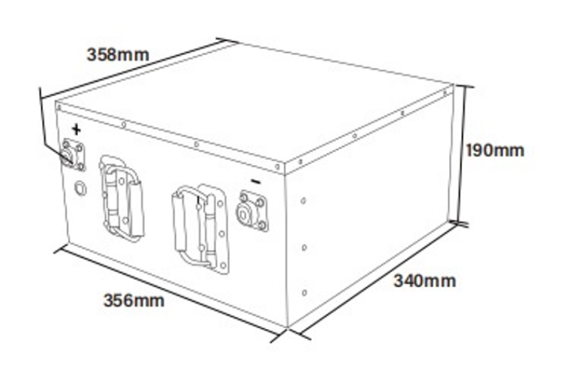 Imagen de BATERÍA OLALITIO Litio OLA-12-500MH Bajo Asiento Antihelada 12,8V 500Ah